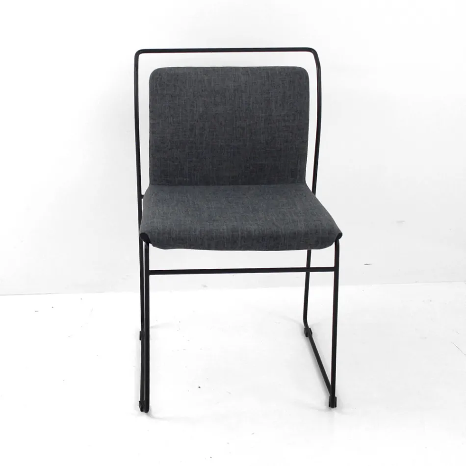 Židle do obývacího pokoje z látky a laku Made in Italy - Uralia Viadurini