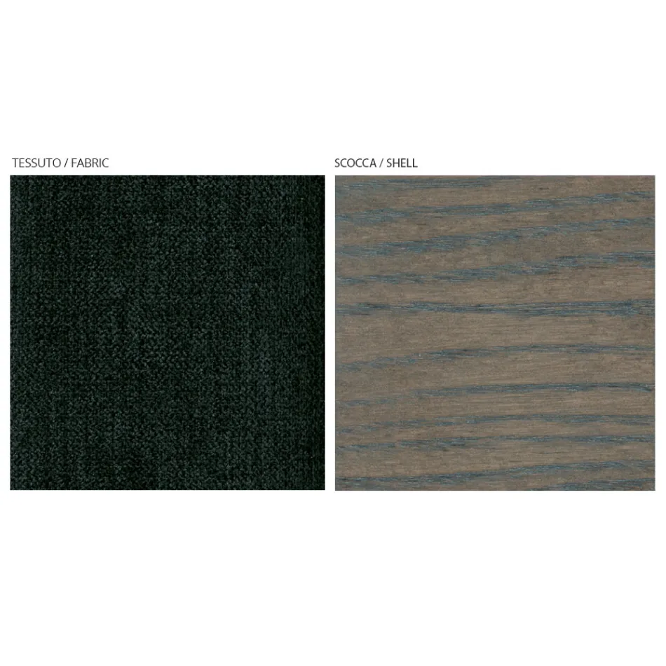 Židle do obývacího pokoje z látky a masivního bukového dřeva Made in Italy - Rein Viadurini