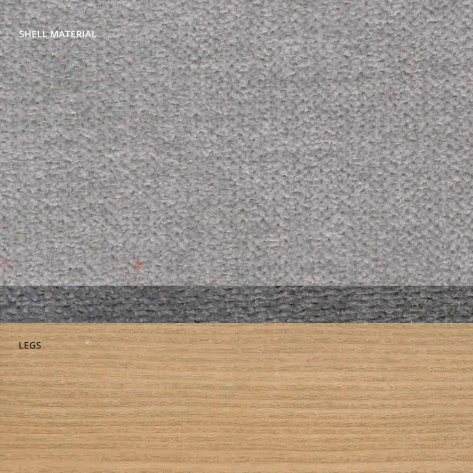 Obývací pokoj židle v látce a moderní dřevo vyrobené v Itálii, Oriella Viadurini