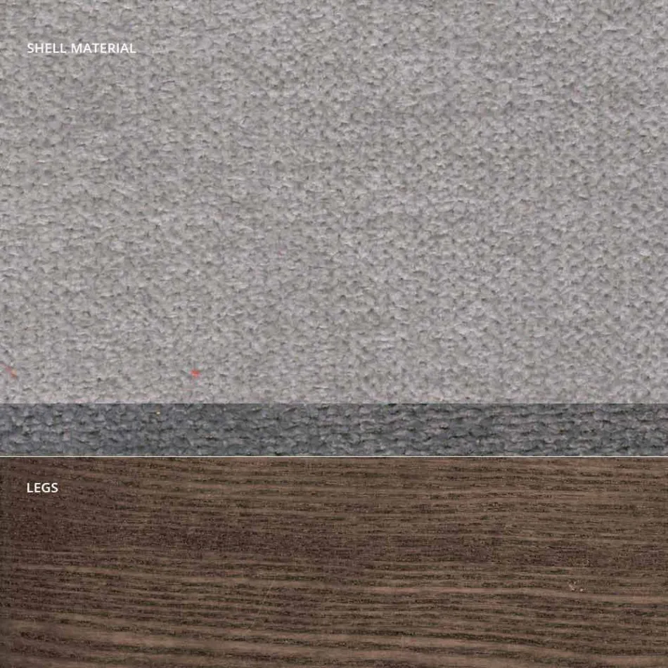 Obývací pokoj židle v látce a moderní dřevo vyrobené v Itálii, Oriella Viadurini