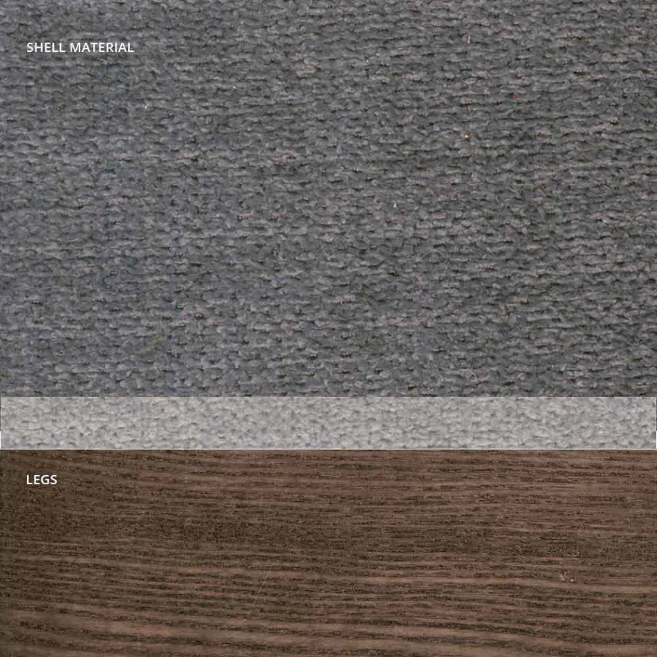 Obývací pokoj židle v látce a moderní dřevo vyrobené v Itálii, Oriella Viadurini