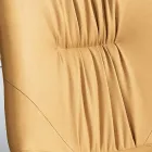 Židle do obývacího pokoje z vláknité tkaniny s koženým efektem a kovem Made in Italy - Gohan Viadurini