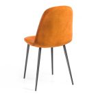 Židle do obývacího pokoje ze sametové látky, dřeva a oceli Made in Italy - Panda Viadurini