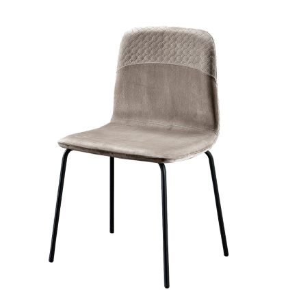 Židle do obývacího pokoje v barevném sametu, moderní a elegantní design - Bizet Viadurini
