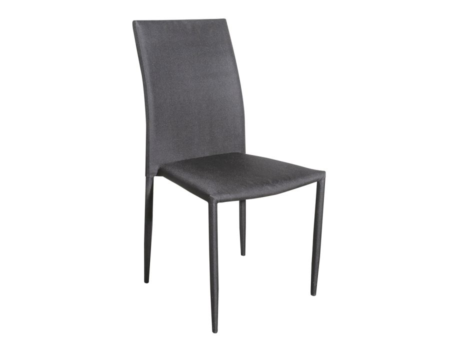 Židle do obývacího pokoje kompletně čalouněná látkou vyrobenou v Itálii - Olaf Viadurini