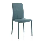 Židle do obývacího pokoje kompletně čalouněná látkou Made in Italy - Lorelai Viadurini