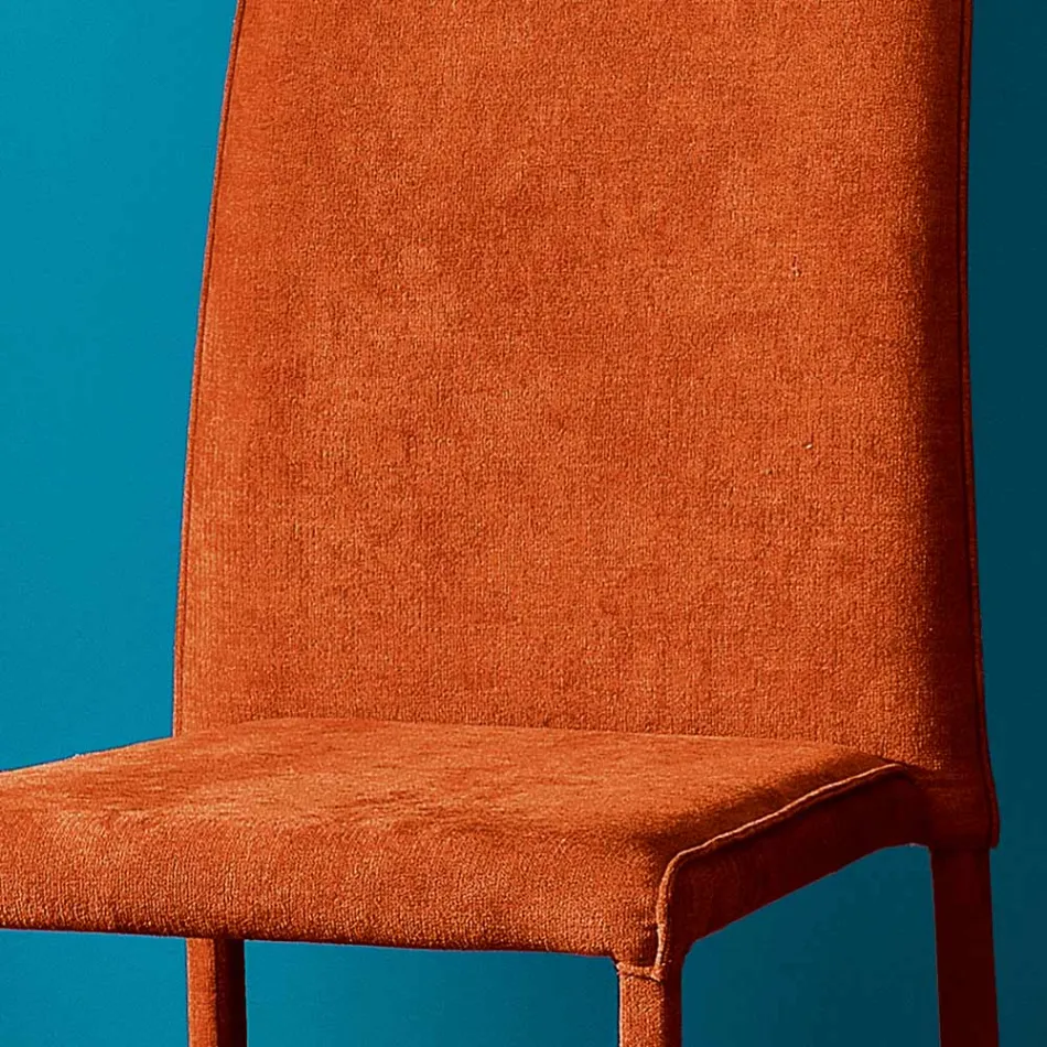 Židle do obývacího pokoje kompletně čalouněná látkou Made in Italy - Rosetta Viadurini