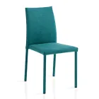 Židle do obývacího pokoje kompletně čalouněná látkou Made in Italy - Rosetta Viadurini