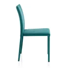 Židle do obývacího pokoje kompletně čalouněná látkou Made in Italy - Rosetta Viadurini