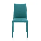 Židle do obývacího pokoje kompletně čalouněná látkou Made in Italy - Rosetta Viadurini