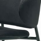 Židle do obývacího pokoje z oceli a sametu Made in Italy - Foggia Viadurini