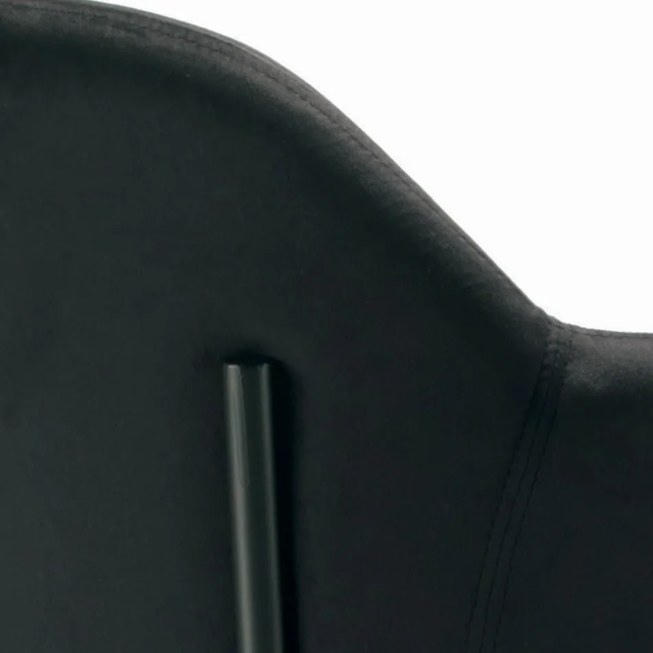 Židle do obývacího pokoje z oceli a sametu Made in Italy - Foggia Viadurini