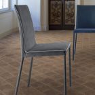 Židle do obývacího pokoje Čalouněné a lakované nohy Made in Italy - Catania Viadurini