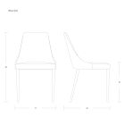 2dílná kožená čalouněná židle do obývacího pokoje Made in Italy - Neptun Viadurini