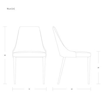 2dílná kožená čalouněná židle do obývacího pokoje Made in Italy - Neptun