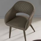 Sedák a nohy židle do obývacího pokoje z polstrované ekokůže 2 kusy - Cupiolo Viadurini