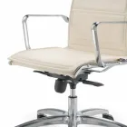 Kancelářská židle s monokokem z imitace kůže vyrobené v Itálii Agata Viadurini