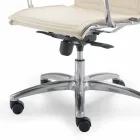 Kancelářská židle s monokokem z imitace kůže vyrobené v Itálii Agata Viadurini