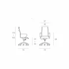 Kancelářská židle s monokokem z imitace kůže vyrobené v Itálii Agata Viadurini