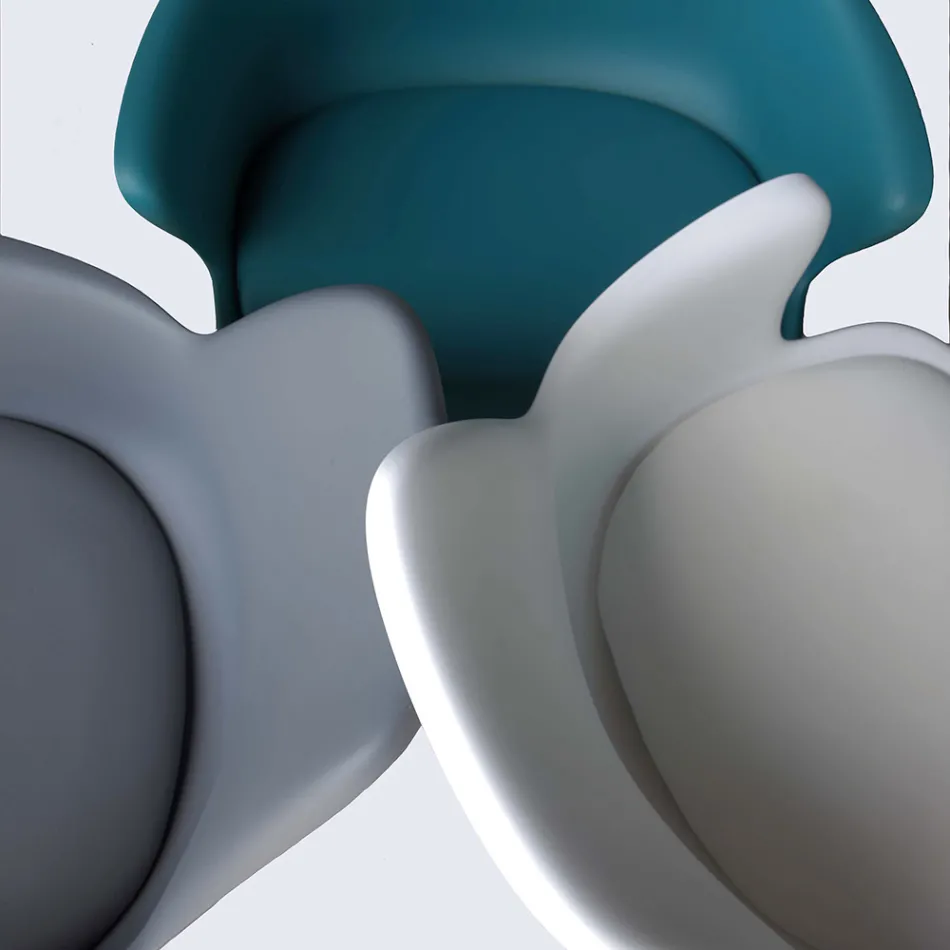 Kancelářské křeslo s kolečky, područkami a výškově nastavitelným sedákem - Iuri Viadurini