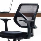 Kancelářská židle s otočnými koly v černé Tecnorete a Fabric - Giovanna Viadurini