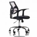 Kancelářská židle s otočnými koly, černá a tkáň - Giovanna