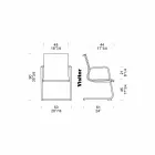 Ergonomická kancelářská židle na saně s područkami Made in Italy - Filanna Viadurini