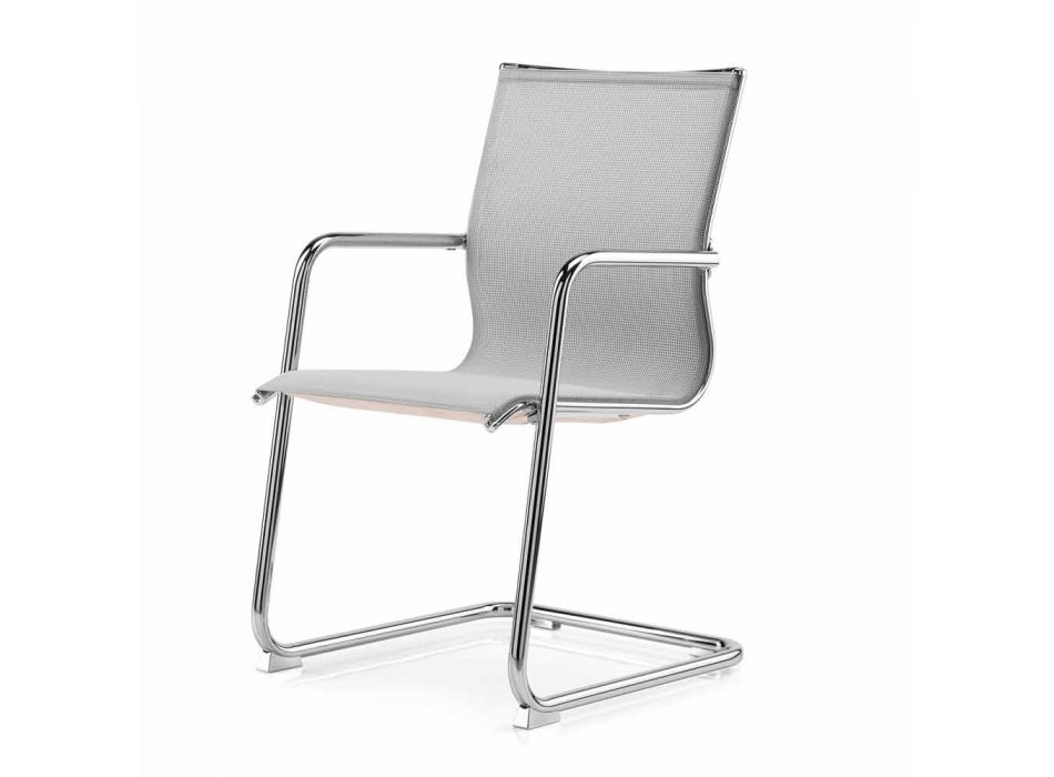 Ergonomická kancelářská židle na saně s područkami Made in Italy - Filanna Viadurini