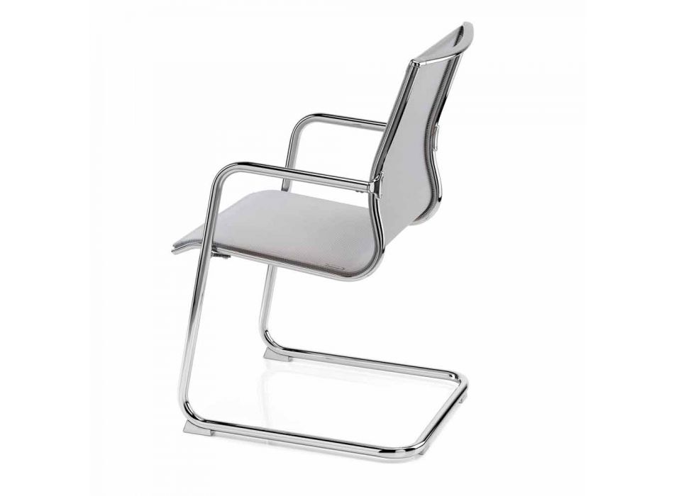 Ergonomická kancelářská židle na saně s područkami Made in Italy - Filanna Viadurini