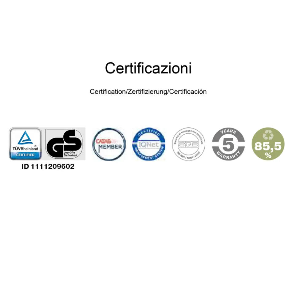 Ergonomická kancelářská židle na saně s područkami Made in Italy - Filanna Viadurini