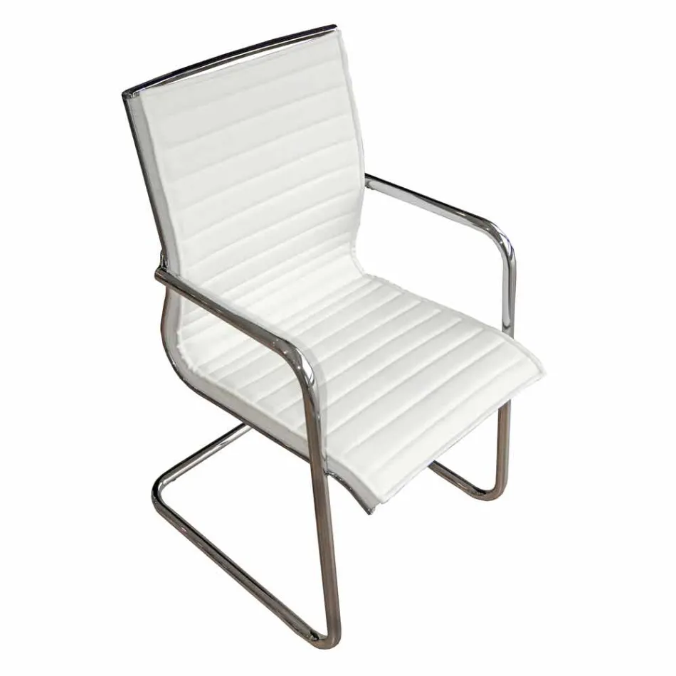 Ergonomická kancelářská židle na saně s područkami Made in Italy - Filanna Viadurini