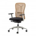 Ergonomická a otočná kancelářská židle s područkami a bílou strukturou - Fulvio