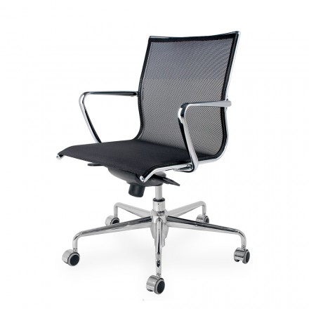 Ergonomická otočná kancelářská židle s kolečky a područkami - Filanna Viadurini