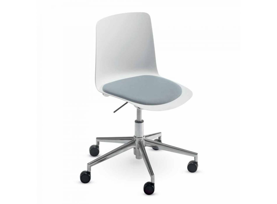 Kancelářská židle z hliníku a polypropylenu Vyrobeno v Itálii, 2 kusy - Charita Viadurini
