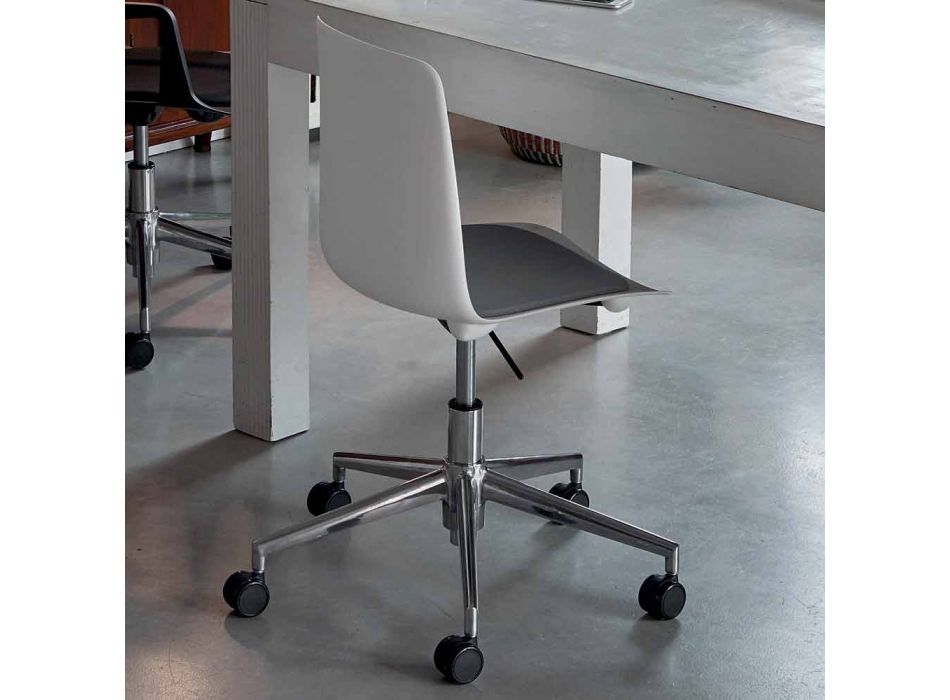 Kancelářská židle z hliníku a polypropylenu Vyrobeno v Itálii, 2 kusy - Charita Viadurini