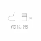 Kancelářská židle z přírodní třtiny a chromované oceli vyrobená v Itálii - Formentera Viadurini