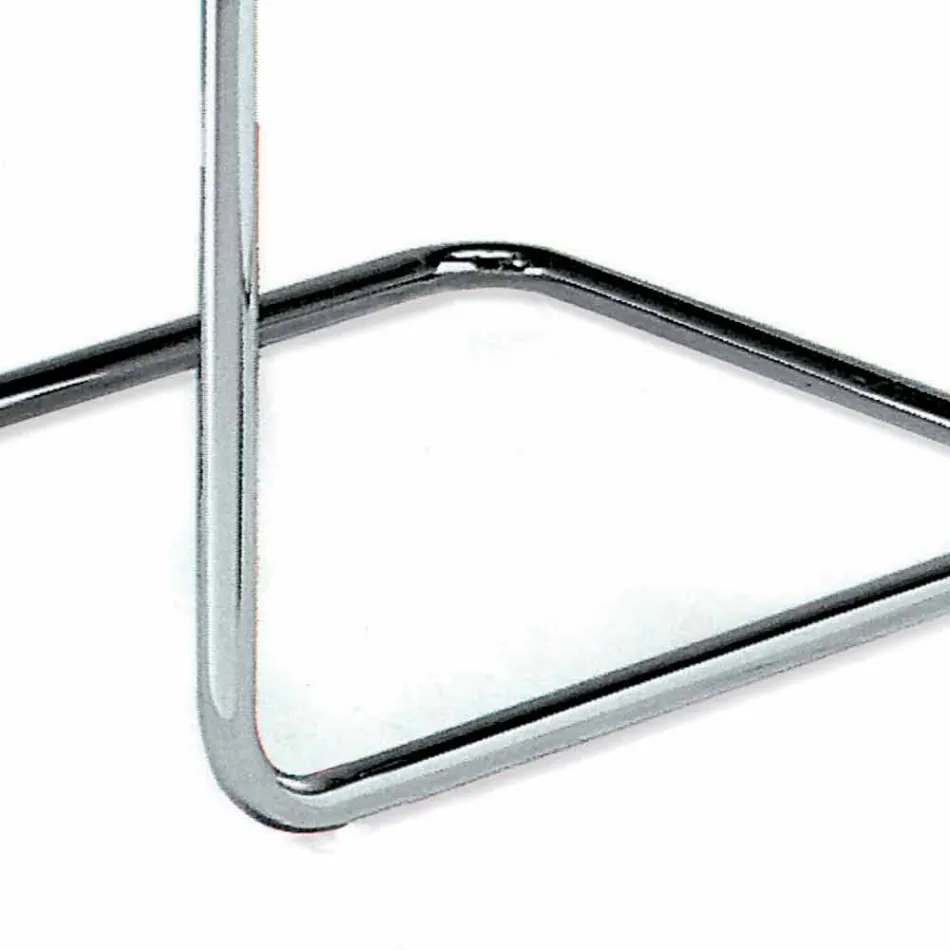 Kožená kancelářská židle s chromovanou ocelovou konstrukcí vyrobena v Itálii - Elite Viadurini