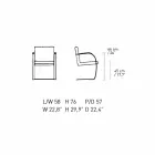 Kožená kancelářská židle s chromovou ocelovou konstrukcí vyrobena v Itálii - křemen Viadurini