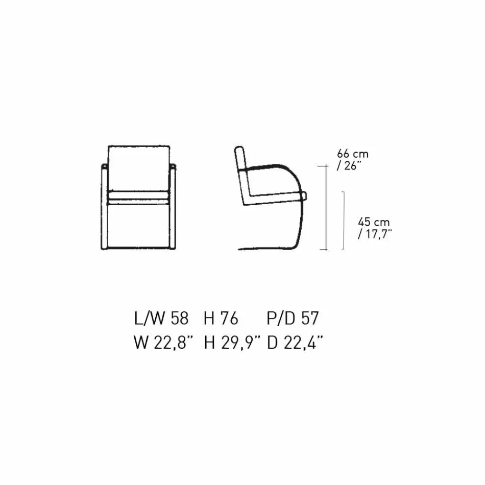 Kožená kancelářská židle s chromovou ocelovou konstrukcí vyrobena v Itálii - křemen Viadurini