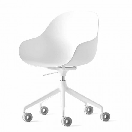 Kancelářská židle z polypropylenu s kolečky Made in Italy - Connubia Academy Viadurini
