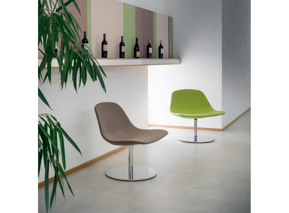 Moderní židle s kruhovým základním Llounge podle Luxy, vyrobený v Itálii Viadurini