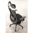 Semi-Directional Office Chair v Black Tecnoete - Gerlanda Viadurini