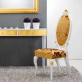 Židle klasický design ve dřevě zlatem dekorace Tristan