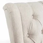 Klasická designová židle z látky a dubového dřeva 2 dílná Homemotion - Forla Viadurini