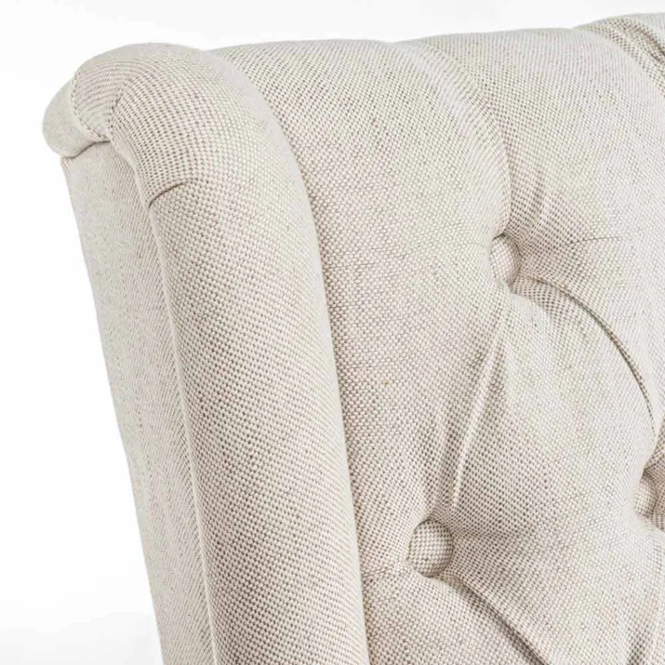 Klasická designová židle z látky a dubového dřeva 2 dílná Homemotion - Forla Viadurini