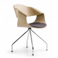Designová židle z dubového nebo wengèského dřeva s italským luxusním polštářem - Rimmel