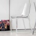 Moderní designová židle, kompletně z polykarbonátu - Gilda