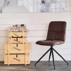 Židle moderní design čalouněný tkaniny Chiara Viadurini