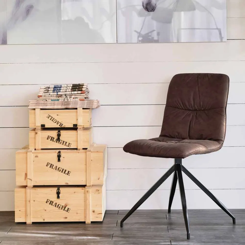 Židle moderní design čalouněný tkaniny Chiara Viadurini