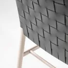 Vysoce kvalitní židle z bukového dřeva a kůže Made in Italy, 2 kusy - Nora Viadurini